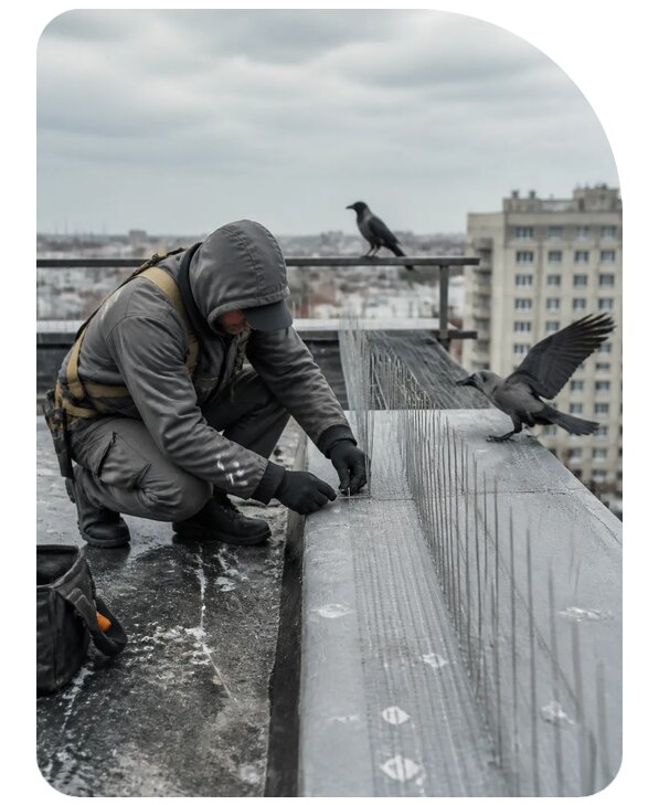 Защита от ворон под ключ в Угличе по цене от 5210 р. | Сенат-Глч